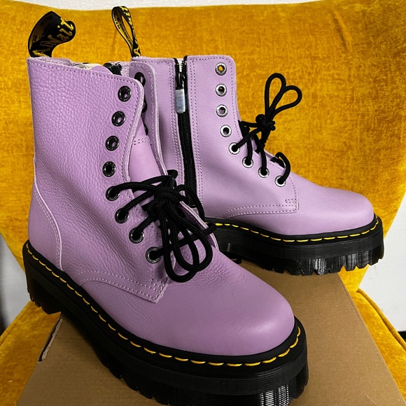Dr. Martens Shoes - Dr. Martens Jadon III Women's Purple Lace-Up Platform Boots